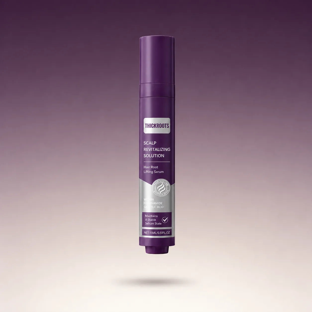 THICKROOT bottle on a clean premium background